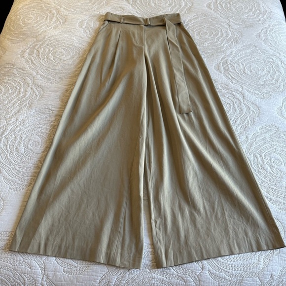 NWT - Lafayette 148 New York - Jagger Wide Leg Pant - Green Clay - Picture 3 of 12